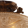 Elk Lighting Restoration 3-Light Semi Flush in Golden Bronze with Amber Glass 08101-AGB